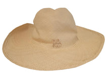Load image into Gallery viewer, RUSLAN BAGINSKIY Ladies Beige Straw Embellished Cowboy Hat Size L NEW RRP480
