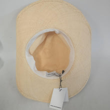 Load image into Gallery viewer, RUSLAN BAGINSKIY Ladies Beige Straw Embellished Cowboy Hat Size L NEW RRP480
