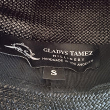 Load image into Gallery viewer, GLADYS TAMEZ MILLINERY Iman Ladies Black Straw Panama Hat Size S NEW RRP325
