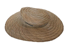 Load image into Gallery viewer, RUSLAN BAGINSKIY Logo Straw Sun Hat Fedora Wide Brim Neutral Beige S NEW RRP235
