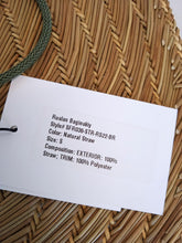Load image into Gallery viewer, RUSLAN BAGINSKIY Logo Straw Sun Hat Fedora Wide Brim Neutral Beige S NEW RRP235
