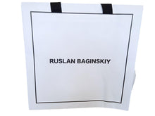 Load image into Gallery viewer, RUSLAN BAGINSKIY Logo Straw Sun Hat Fedora Wide Brim Neutral Beige S NEW RRP235
