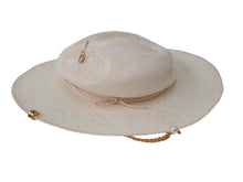 Load image into Gallery viewer, RUSLAN BAGINSKIY Fedora Hat Chain Strap Natural Straw White/Gold S NEW RRP320
