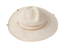 Load image into Gallery viewer, RUSLAN BAGINSKIY Fedora Hat Chain Strap Natural Straw White/Gold S NEW RRP320
