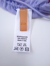 Load image into Gallery viewer, ISOSCELES Radicchio Bra Lace-Up Layered Mesh Self Tie Lilac XS/S NEW RRP170
