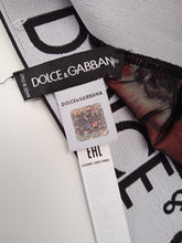 Load image into Gallery viewer, DOLCE &amp; GABBANA Floral Briefs Silk Logo Band High Waist Red/Black XS NEW RRP330
