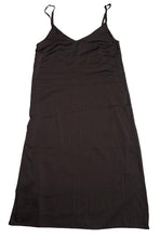 Load image into Gallery viewer, MASTERPEACE Satin Slip Dress Sleeveless V-Neckline Midi Black Size M NEW
