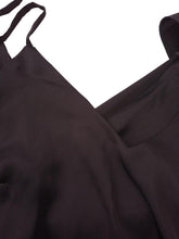 Load image into Gallery viewer, MASTERPEACE Satin Slip Dress Sleeveless V-Neckline Midi Black Size M NEW
