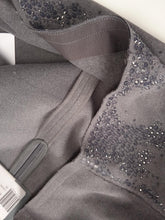 Load image into Gallery viewer, 16 ARLINGTON Haile Mini Skirt Embellished Zip Charcoal Grey UK14 BNWT RRP860
