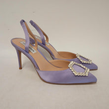 Load image into Gallery viewer, STEVE MADDEN Ladies Purple Satin Occasion Sandals Size EU37 UK4 RRP125 NEW
