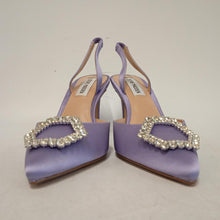 Load image into Gallery viewer, STEVE MADDEN Ladies Purple Satin Occasion Sandals Size EU37 UK4 RRP125 NEW
