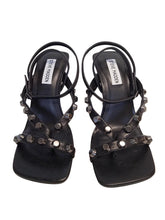Load image into Gallery viewer, STEVE MADDEN Ladies Adaline Black Studded Heeled Sandals EU38 UK5 NEW RRP135
