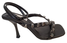 Load image into Gallery viewer, STEVE MADDEN Ladies Adaline Black Studded Heeled Sandals EU36 UK3 NEW RRP135
