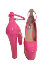 Load image into Gallery viewer, STEVE MADDEN Ladies Skyrise Platform Heels Shoes Pink Patent EU36 UK3 NEW RRP135
