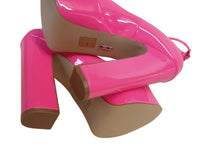 Load image into Gallery viewer, STEVE MADDEN Ladies Skyrise Platform Heels Shoes Pink Patent EU36 UK3 NEW RRP135
