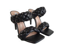 Load image into Gallery viewer, STEVE MADDEN Ladies Black Kenley High Heel Sandals Size EU37 UK4 RRP115 NEW
