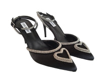 Load image into Gallery viewer, STEVE MADDEN Ladies Black Satin Legaci Occasion Pumps Size EU37 UK4 RRP145 NEW
