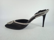 Load image into Gallery viewer, STEVE MADDEN Ladies Black Satin Legaci Occasion Pumps Size EU37 UK4 RRP145 NEW
