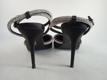 Load image into Gallery viewer, STEVE MADDEN Ladies Black Satin Legaci Occasion Pumps Size EU37 UK4 RRP145 NEW
