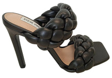 Load image into Gallery viewer, STEVE MADDEN Ladies Kenley Plaited Heeled Sandals Black EU36 UK3 NEW RRP115
