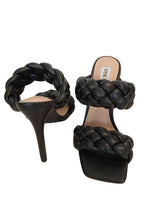 Load image into Gallery viewer, STEVE MADDEN Ladies Kenley Plaited Heeled Sandals Black EU36 UK3 NEW RRP115
