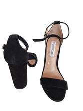 Load image into Gallery viewer, STEVE MADDEN Ladies Carrson 100 Black Suede Heels Sandals EU36 UK3 NEW RRP115
