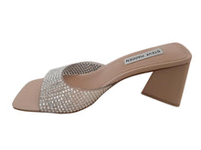 Load image into Gallery viewer, STEVE MADDEN Ladies Marseille Diamante PVC Heeled Mules Bone/Comb UK3 NEW RRP110
