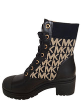 Load image into Gallery viewer, MICHAEL MICHAEL KORS Ladies Brea Black/Gold Leather Boots US8 UK5.5 NEW RRP290

