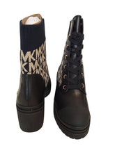 Load image into Gallery viewer, MICHAEL MICHAEL KORS Ladies Brea Black/Gold Leather Boots US8 UK5.5 NEW RRP290
