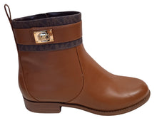 Load image into Gallery viewer, MICHAEL MICHAEL KORS Ladies Padma Strap Brown Leather Flat Bootie UK3 NEW RRP245
