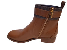 Load image into Gallery viewer, MICHAEL MICHAEL KORS Ladies Padma Strap Brown Leather Flat Bootie UK3 NEW RRP245
