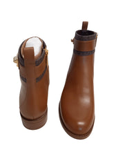 Load image into Gallery viewer, MICHAEL MICHAEL KORS Ladies Padma Strap Brown Leather Flat Bootie UK3 NEW RRP245
