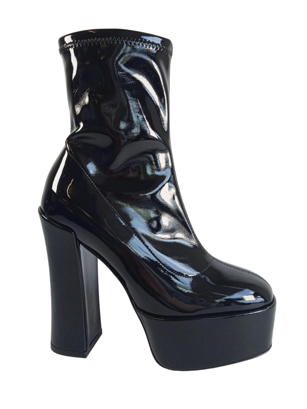 STUART WEITZMAN Ladies Black Patent Skyhigh Platform Boots EU40 UK7 RRP650 NEW