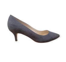 Load image into Gallery viewer, NINE WEST Court Shoes Flagship 55 Suedette Pointed Toe Heels Grey US8 UK6 NEW
