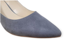 Load image into Gallery viewer, NINE WEST Court Shoes Flagship 55 Suedette Pointed Toe Heels Grey US8 UK6 NEW

