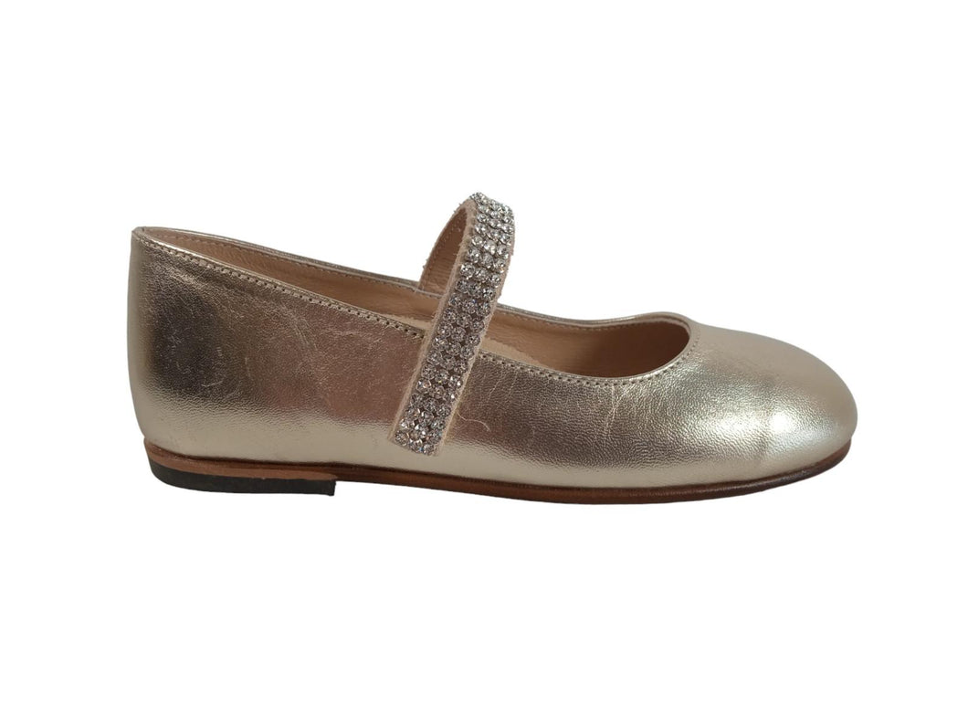 BABYWALKER Girls Gold Luminosa Mary Jane Shoes 4 Yrs RRP120 NEW