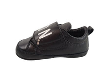 Load image into Gallery viewer, DSQUARED2 Boys Black Leather Icon Crib Shoes Size 6 Months RRP160 NEW
