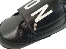 Load image into Gallery viewer, DSQUARED2 Boys Black Leather Icon Crib Shoes Size 6 Months RRP160 NEW

