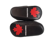 Load image into Gallery viewer, DSQUARED2 Boys Black Leather Icon Crib Shoes Size 6 Months RRP160 NEW

