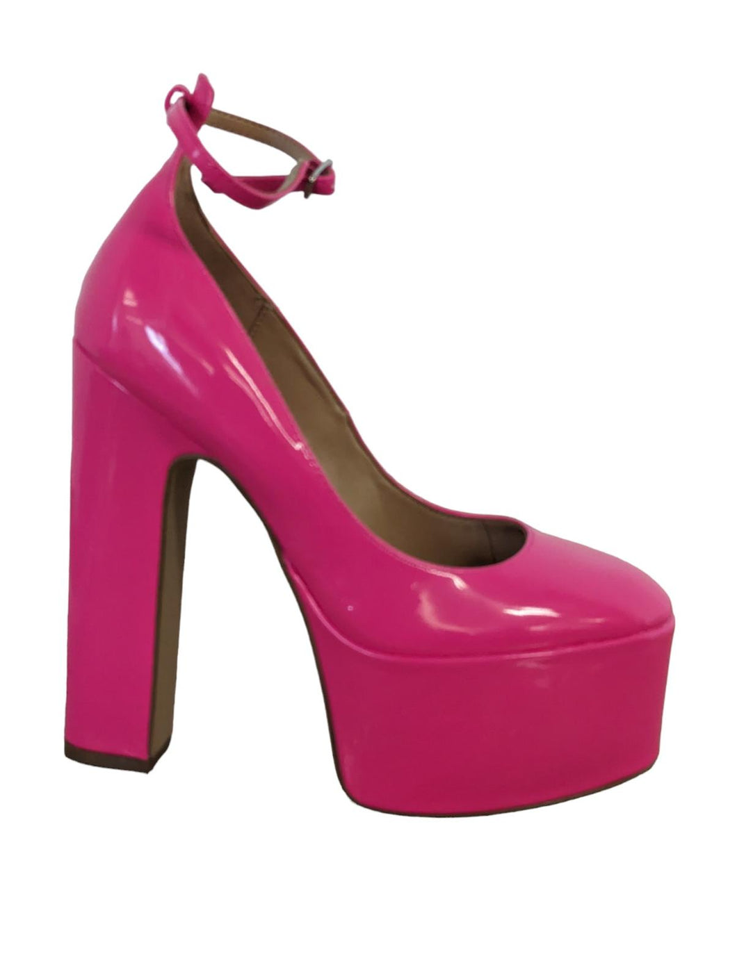 STEVE MADDEN Shoes Pink Ladies Faux Leather Platform Heel UK5 NEW RRP130