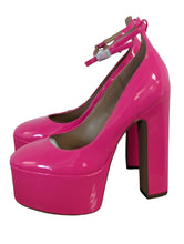 Load image into Gallery viewer, STEVE MADDEN Shoes Pink Ladies Faux Leather Platform Heel UK5 NEW RRP130
