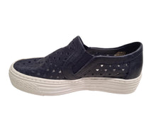 Load image into Gallery viewer, ARMANI Girls Falmouth Leather Perforated Trainers Navy Blue EU31 UK12.5 RRP155

