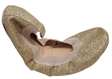 Load image into Gallery viewer, YOSI SAMRA Girls Sammie Gold Glitter Ballet Flats 3 Years Approx. UK8 NEW RRP58
