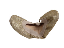 Load image into Gallery viewer, YOSI SAMRA Girls Sammie Gold Glitter Ballet Flats 3 Years Approx. UK8 NEW RRP58
