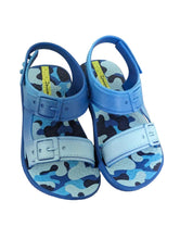 Load image into Gallery viewer, IPANEMA Blue Camo Print Sandals Faux Buckle Strap Shoes Size UK 4.5 NEW RRP 25
