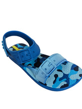 Load image into Gallery viewer, IPANEMA Blue Camo Print Sandals Faux Buckle Strap Shoes Size UK 7.5 NEW RRP 25
