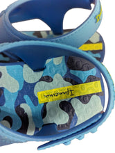 Load image into Gallery viewer, IPANEMA Blue Camo Print Sandals Faux Buckle Strap Shoes Size UK 7 NEW RRP 25
