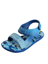Load image into Gallery viewer, IPANEMA Blue Camo Print Sandals Faux Buckle Strap Shoes Size UK 7 NEW RRP 25
