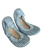 Load image into Gallery viewer, YOSI SAMRA Ballerinas Metallic Blue Casual Folding Shoes Size UK 3.5 NEW RRP 66

