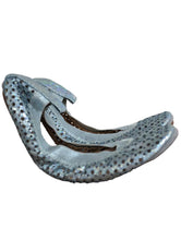 Load image into Gallery viewer, YOSI SAMRA Ballerinas Metallic Blue Casual Folding Shoes Size UK 3.5 NEW RRP 66
